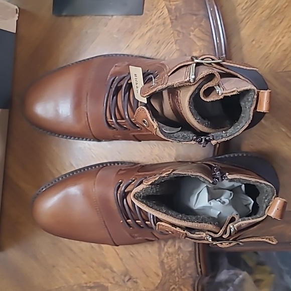 New in box! Bull Boxer 45 Mens 11.5 leather chukka lace up ankle boots cognac main image 7